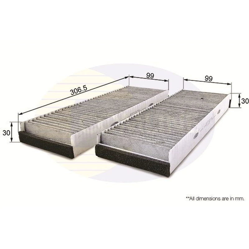 Comline Cabin Air Filter (Pollen Filter) fits Audi A6 Allroad C6 2006-2011