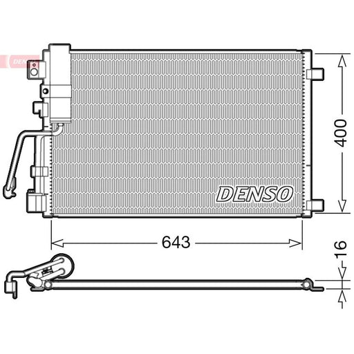 Denso Air Conditioning Condenser fits Nissan Qashqai +2 2008-2013 1.5