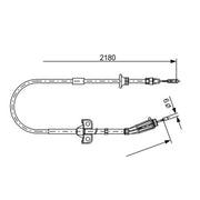 Bosch Handbrake Cable Right Rear fits Volvo XC90 I 2002-2014 2.5 3.2