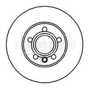 Borg & Beck 2 x Solid Front Brake Discs BBD4115-x2