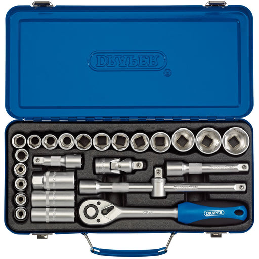 Draper Metric Socket Set, 1/2" Sq. Dr. (26 Piece) 16368 Draper - Dynamic Drive