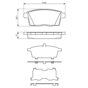 Bosch Front & Rear Pads fits Mazda CX-7 2007-2013 2.2 2.3