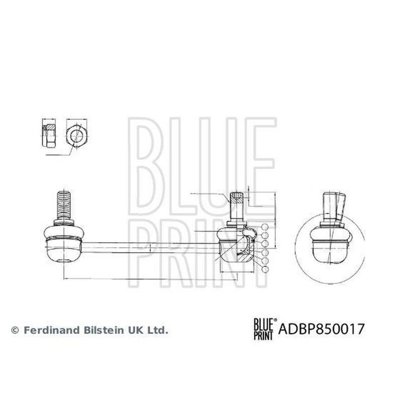 Blue Print Stabiliser Bar Link Coupling Rod Front Left