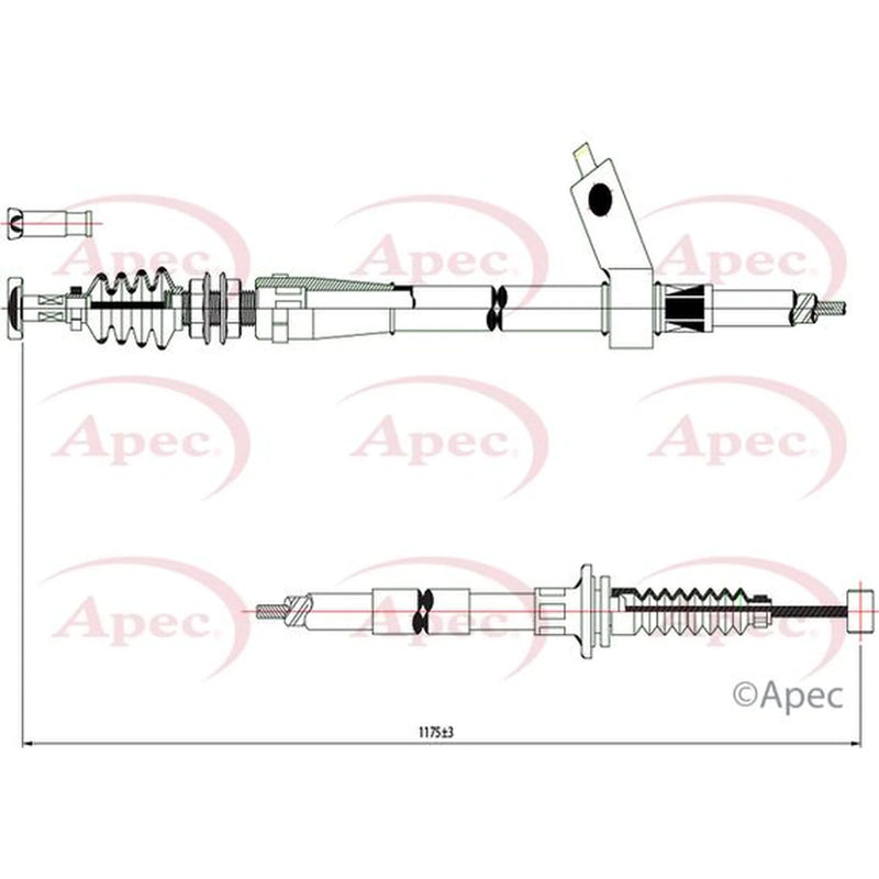 Apec Handbrake Cable Left Rear CAB1560