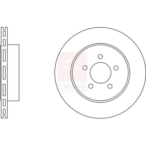 Apec 2 x Vented Brake Discs fits Chrysler 300C 2004-2023 3.0 3.5 5.7 6.1