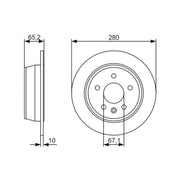 Bosch 2 x Solid Brake Discs