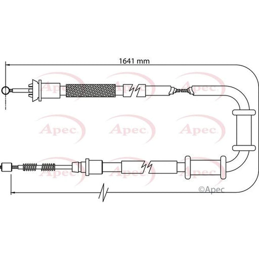Apec Handbrake Cable Left Rear CAB1108