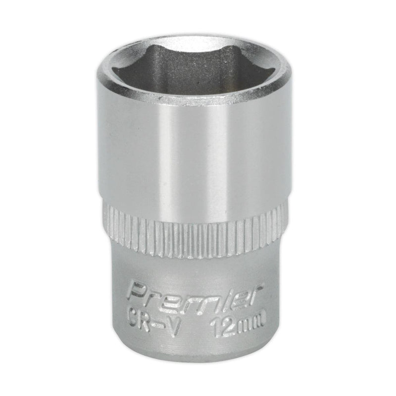 Sealey WallDrive Socket 12mm 1/4"Sq Drive S1412 Sealey - Dynamic Drive
