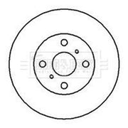 Borg & Beck Front Brake Discs & Pads fits VW Transporter Bus 1975-1979 2.0