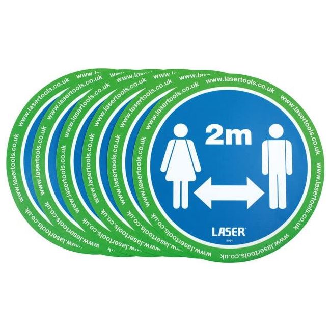 Laser Laser Tools Floor Sticker 2m Distancing 6pc x 2 61701 Laser - Dynamic Drive