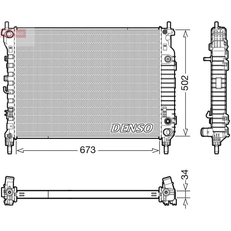 Denso Engine Radiator fits Chevrolet Captiva 2011 on 2.2