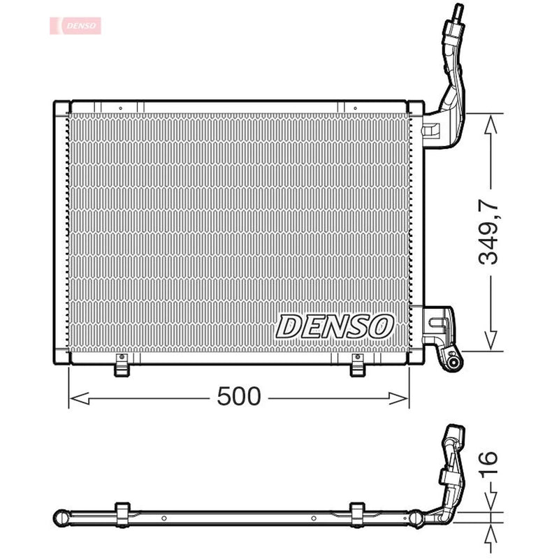Denso Air Conditioning Condenser fits Ford B-Max 2015-2017 1.5