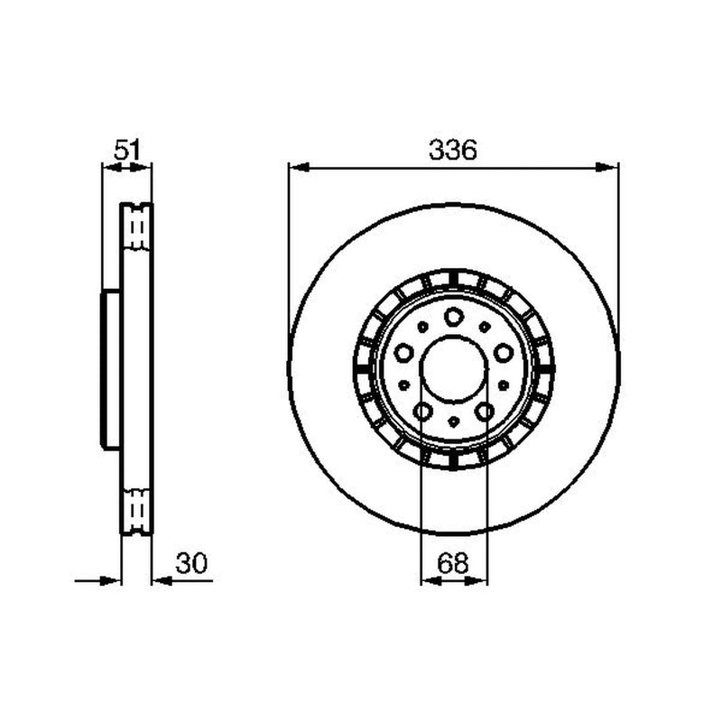 Bosch Front Brake Vented Discs & Pads fits Volvo XC90 I 2002-2014 2.5 3.2