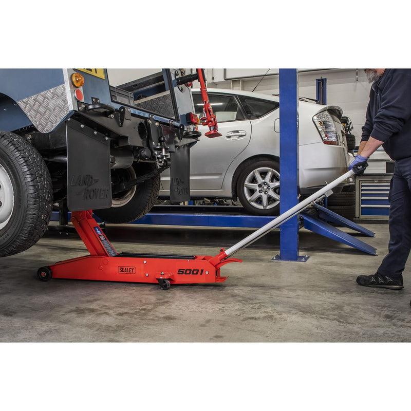 Sealey Premier Premier Long Reach Trolley Jack 5 Tonne 5001 Sealey Premier - Dynamic Drive