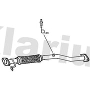 Klarius Exhaust Pipe OD fits Hyundai Accent II 2000-2005 1.3 1.5