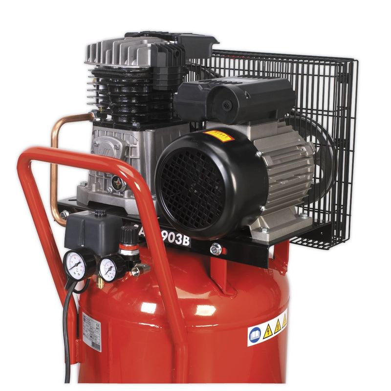 Sealey Compressor 90L Vertical Belt Drive 3hp SAC1903B Sealey - Dynamic Drive