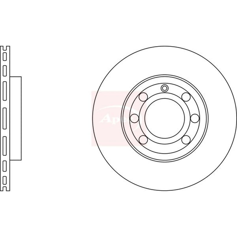 Apec 2 x Vented Front Brake Discs DSK2114-x2
