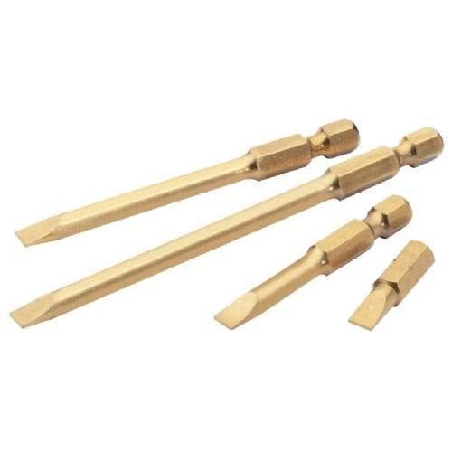 Draper 6.5mm 1/4" Hex Plain Slot Titanium Nitride Coated Insert Bit 25mm Long x Draper - Dynamic Drive