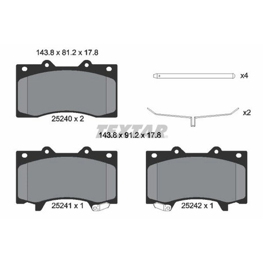 Textar Front Brake Pad Set 2524001