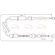 Apec Handbrake Cable Right Rear CAB1572