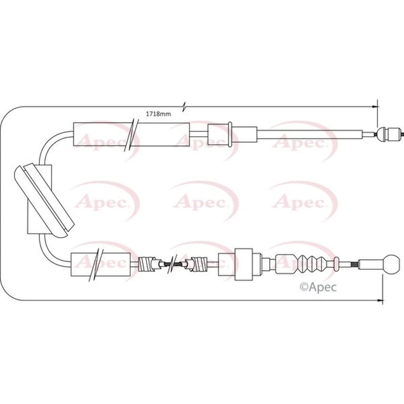 Apec Handbrake Cable Right Rear CAB1572