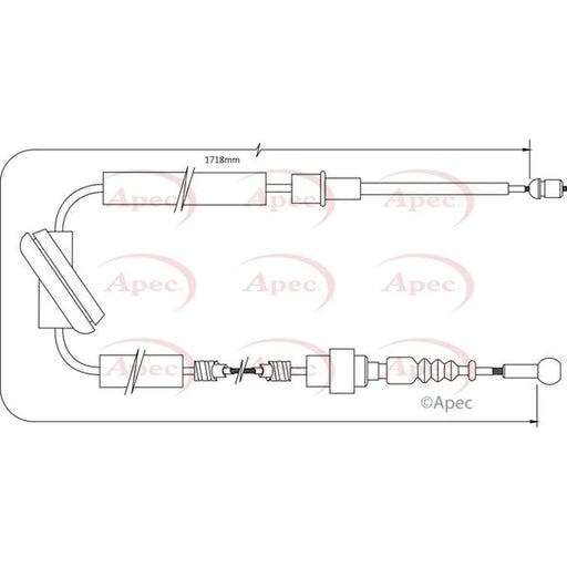 Apec Handbrake Cable Right Rear CAB1572
