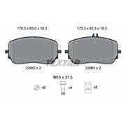 Textar Front Brake Pad Set 2296201