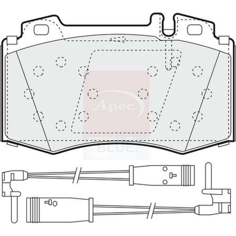 Apec Front Brake Pad Set fits Mercedes-Benz C-Class 2000-2008