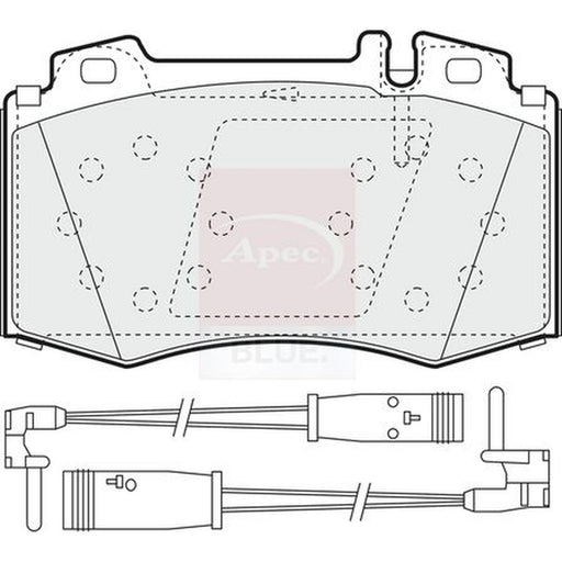 Apec Front Brake Pad Set fits Mercedes-Benz C-Class 2000-2008