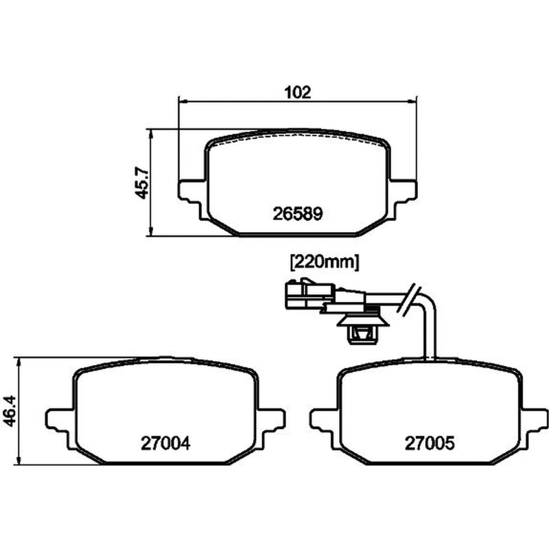 Mintex Rear Brake Pad Set fits Mercedes-Benz Citan Box Body/Mpv 2021-2022