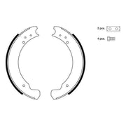 Mintex Brake Shoe Set Axle Kit fits Land Rover 90 I 1984-1990 2.3 2.5
