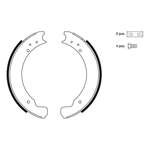 Mintex Brake Shoe Set Axle Kit fits Land Rover 90 I 1984-1990 2.3 2.5