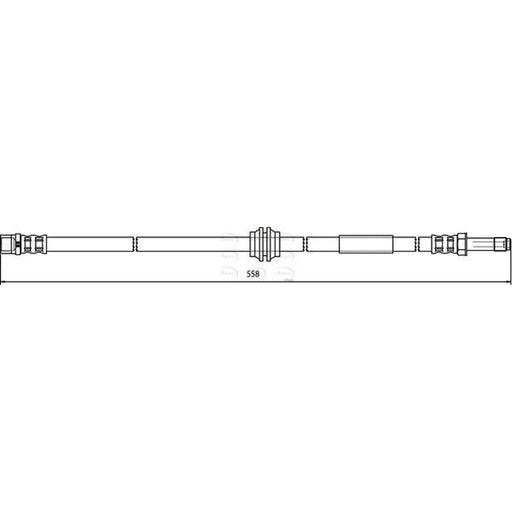 Apec Brake Hydraulic Hose Line Front fits VW Transporter 2003-2015 1.9 2.0 2.5