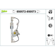 Valeo Electric Window Regulator Lifter Left Rear 850572