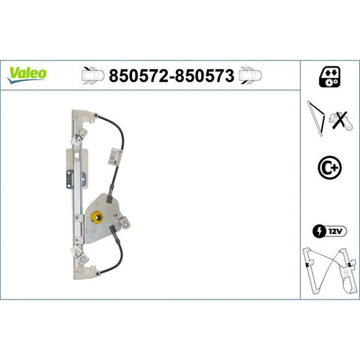 Valeo Electric Window Regulator Lifter Right Rear 850573