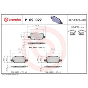 Brembo 4 x Rear Brake Pad Set fits Tesla Model 3 2017-2020