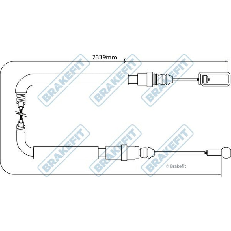 Apec Handbrake Cable Left Rear fits Citroën C8 2002 on 2.0 2.2