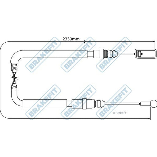 Apec Handbrake Cable Left Rear fits Citroën C8 2002 on 2.0 2.2