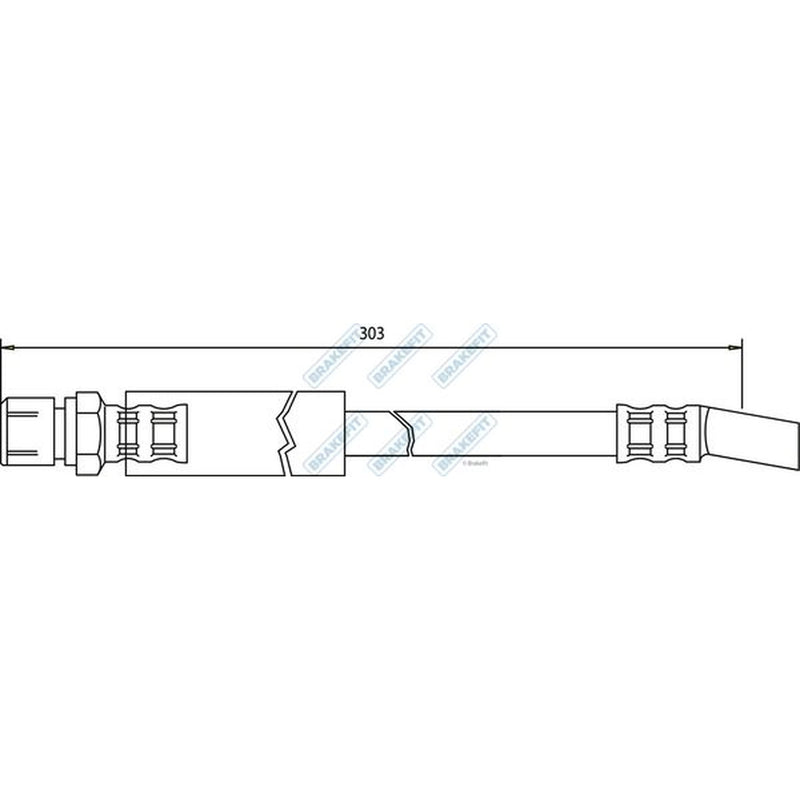 Apec Brake Hydraulic Hose Line Front fits Opel Corsa A 1982-1993
