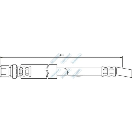 Apec Brake Hydraulic Hose Line Front fits Opel Corsa A 1982-1993