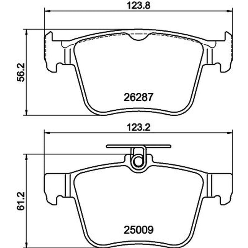 Mintex Rear Brake Pad Set fits Audi Q2 2020-2021