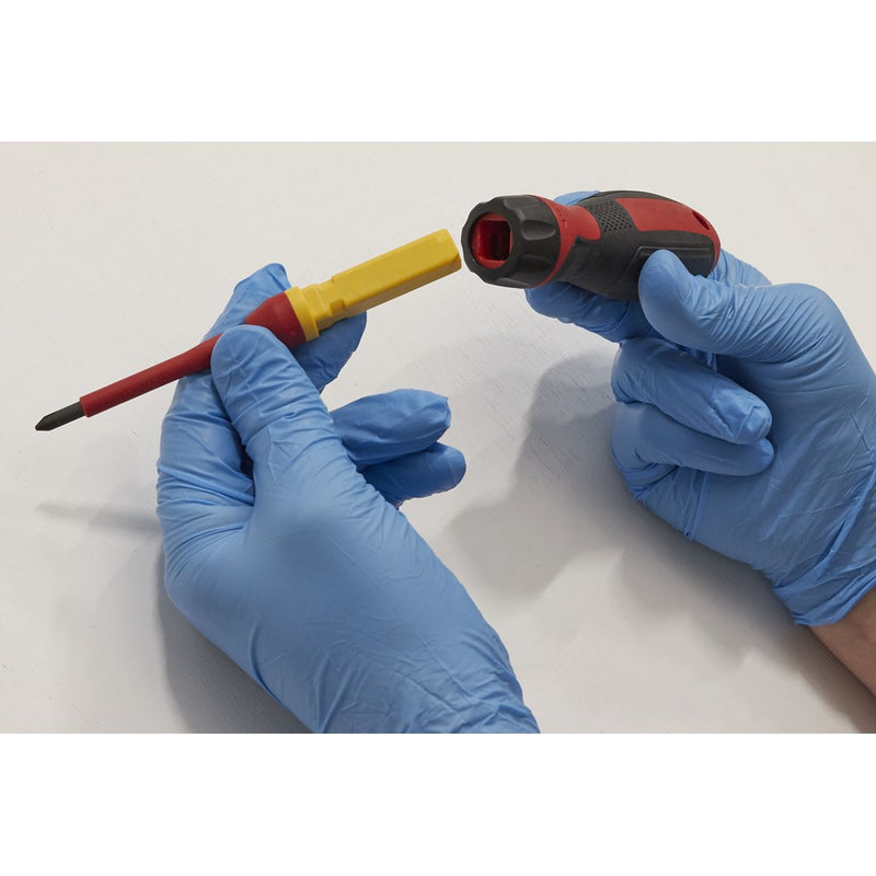 Sealey Screwdriver Set 13pc Interchangeable VDE Approved AK6128 Sealey - Dynamic Drive