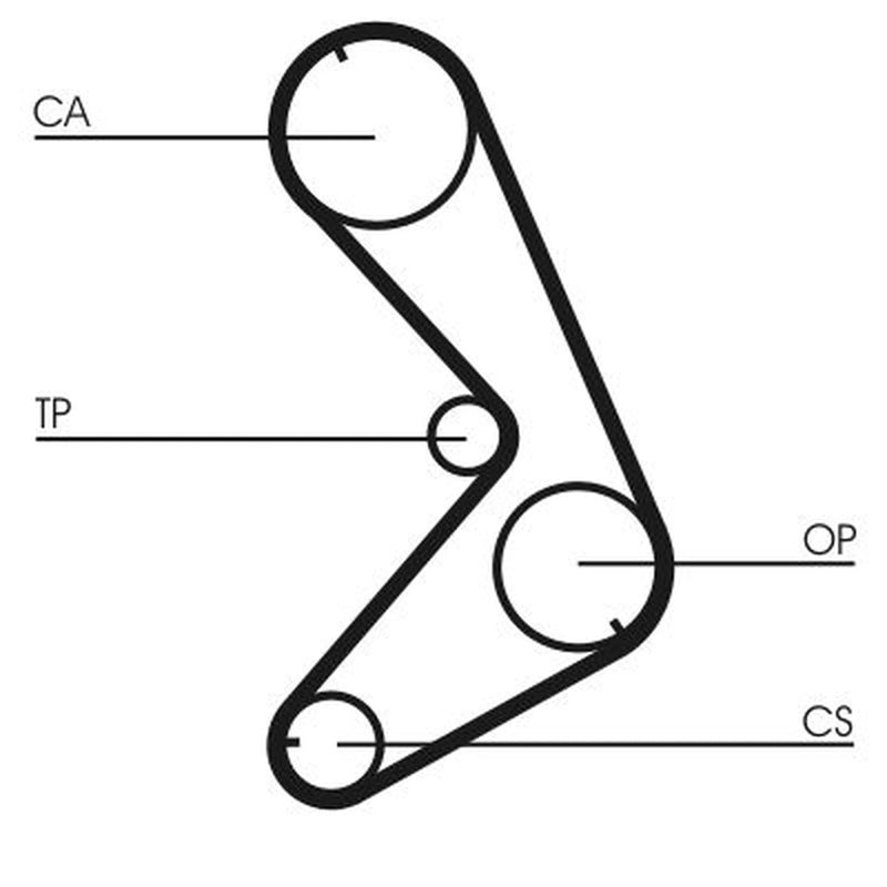 Continental CTAM Timing Belt Cambelt 116 Teeth fits Citroën Cx 1979-1985