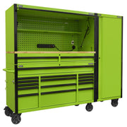 Superline PRO Black Edition Mobile Trolley Wooden Worktop Hutch 2 Drawer Riser Superline Pro - Dynamic Drive