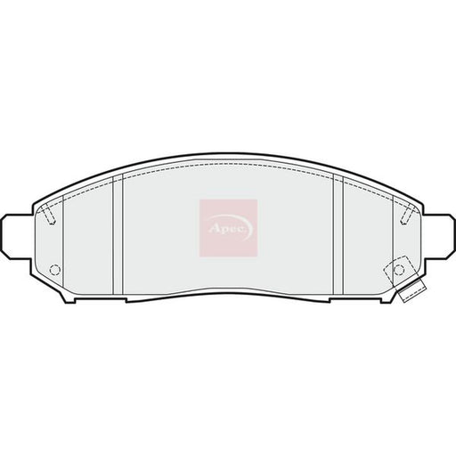Apec Front Brake Pad Set fits Nissan Navara NP300 2005-2007 2.5