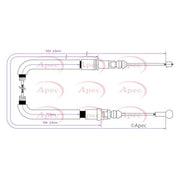 Apec Handbrake Cable Left Rear fits Citroën DS5 2011-2015 1.6 2.0