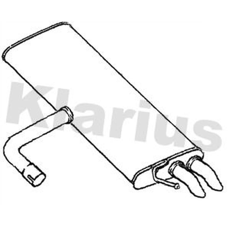 Klarius Box With Tail Pipe Rear fits Seat Leon 2015-2020 1.0