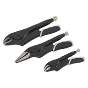 Sealey Locking Pliers Set 3pc Quick Release Black Series AK6863B Sealey - Dynamic Drive