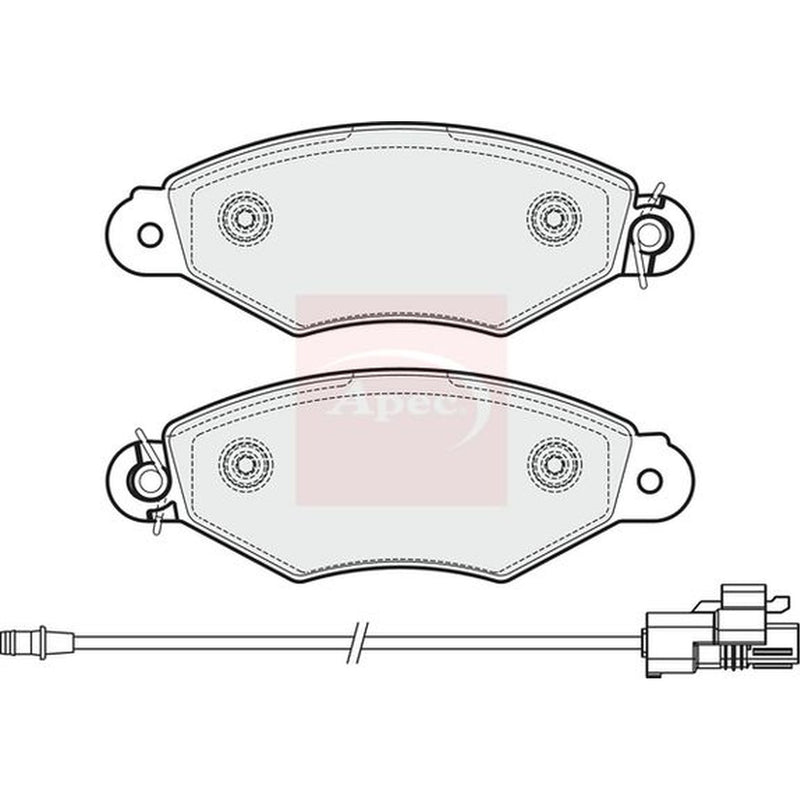 Apec Front Brake Pad Set fits Renault Kangoo 2005 on 1.5