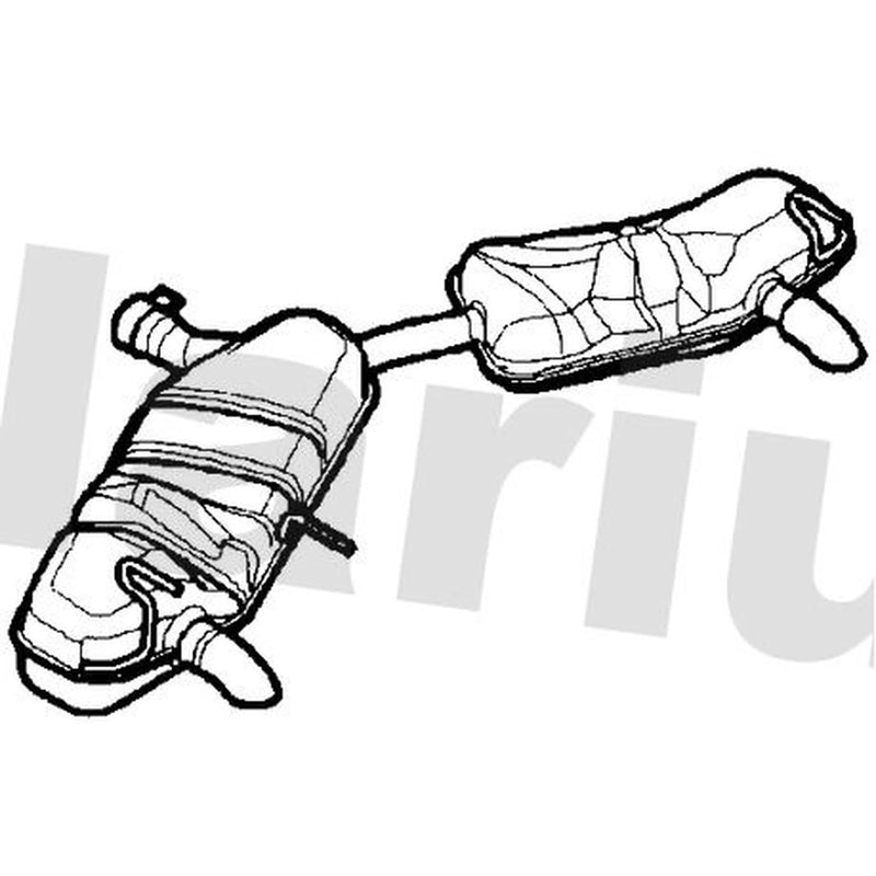 Klarius Box With Tail Pipe Rear fits Opel Signum 2003-2008 2.0 2.2 3.2